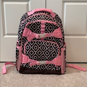 Pottery Barn Kids Large Pink & Brown Backpack